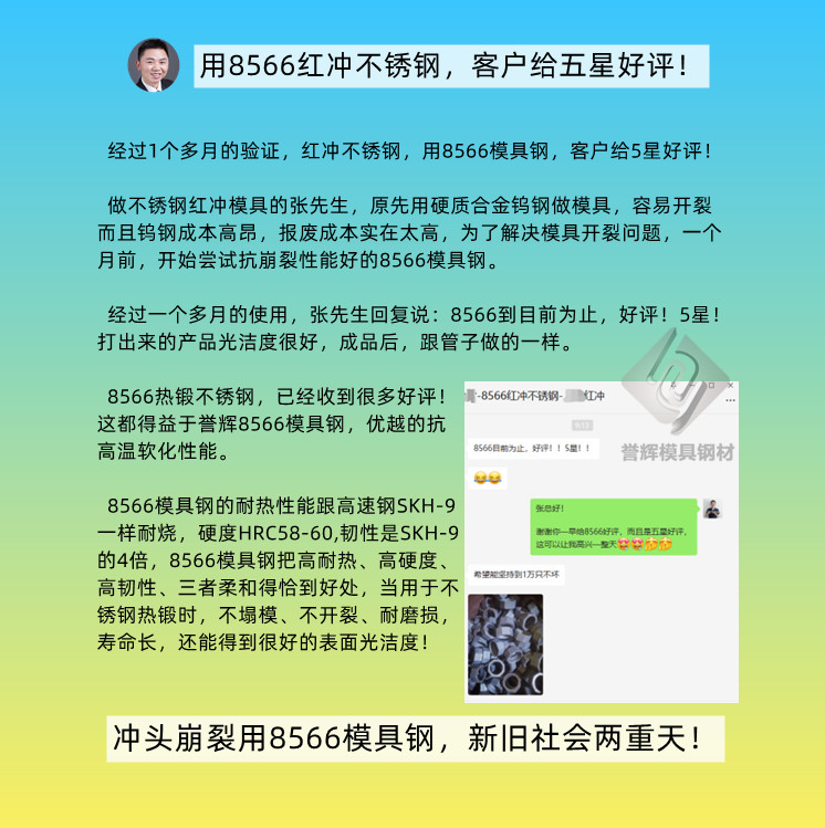 不锈钢热锻模具用什么模具钢，不塌模、不开裂、又可水冷？（第444篇）