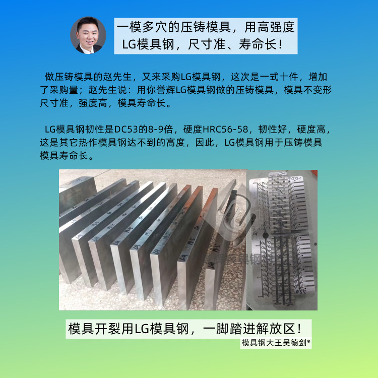 徽章锌合金压铸模具线条细又多，老是崩掉，这要用什么模具钢？第475篇