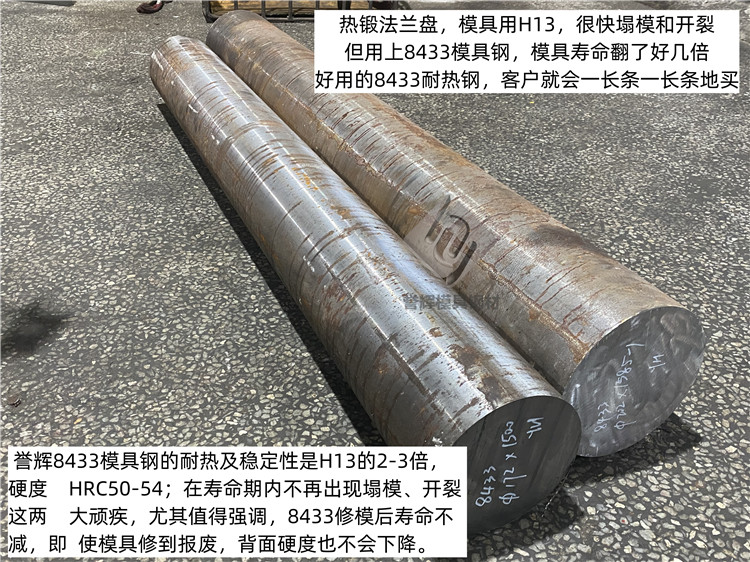 热锻模具遇塌模、开裂，用8433模具钢，比吃红烧肉还香