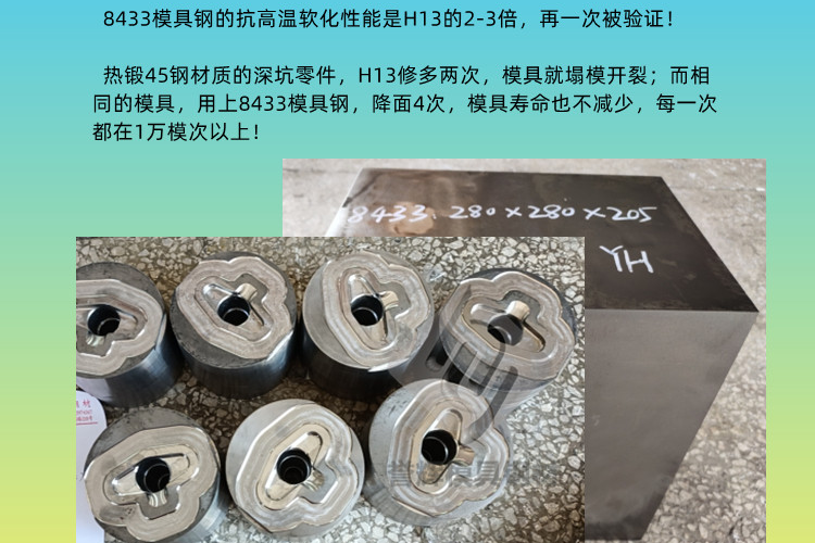 热锻模具塌模开裂怎么解决？8566与8433模具钢选材对比及实测案例。随手记123