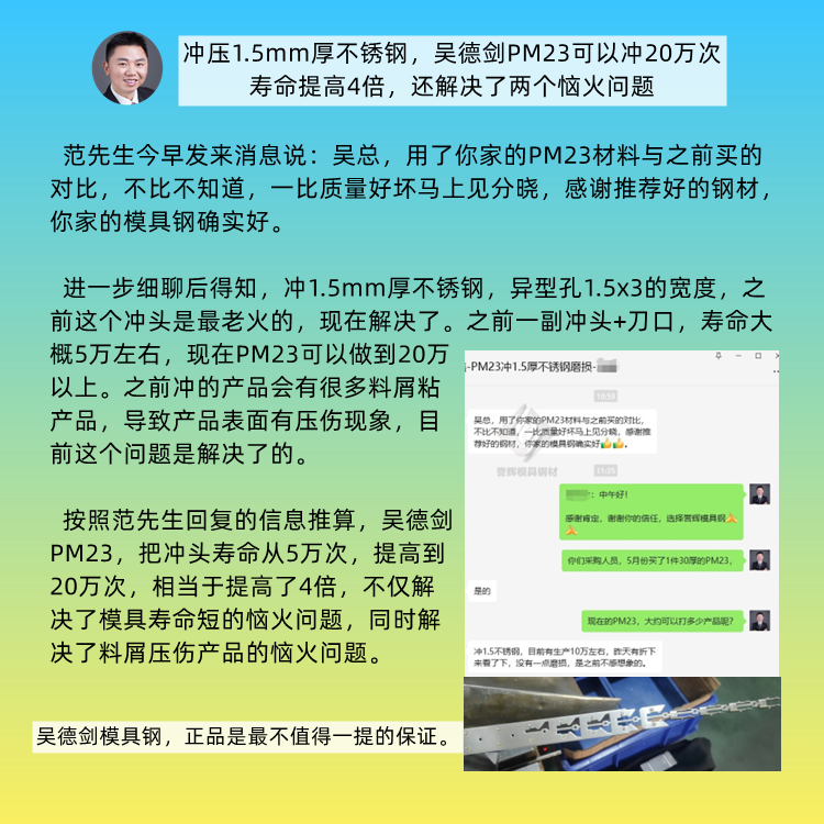 周先生咨询:冲压镍基合金HC22用啥模具料?